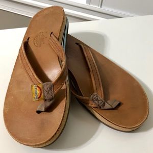 Rainbow Flip Flops with Thick Sole Womens Size 6